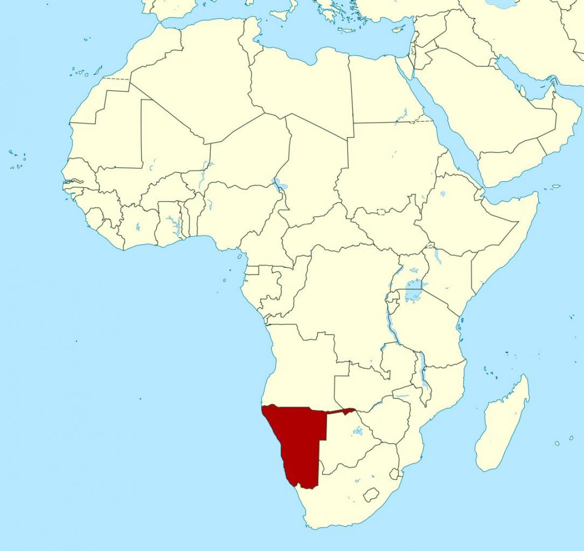 Mapa de Namibia áfrica