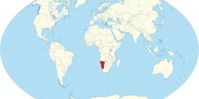 Namibia ubicación en el mapa del mundo