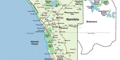 El mapa de Namibia